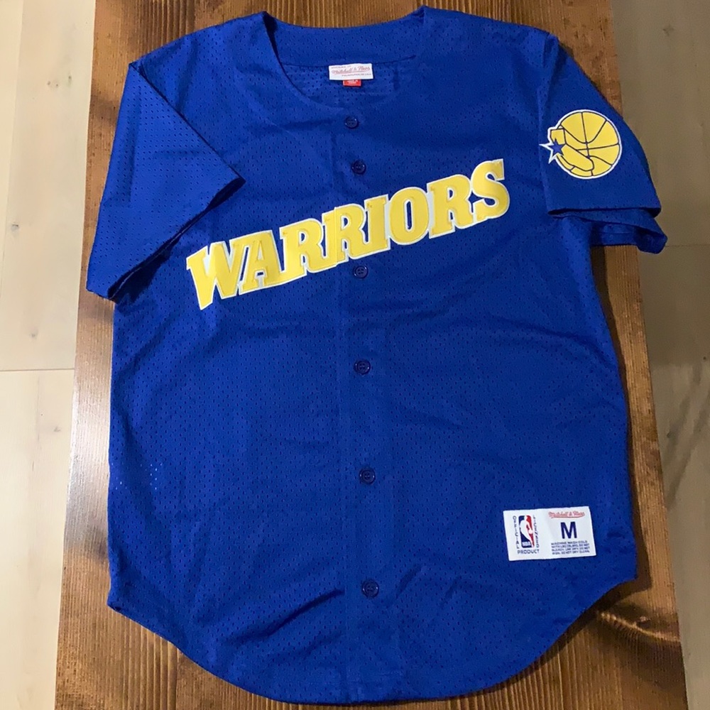 Mitchell and Ness Golden State Warriors Baseball Jersey